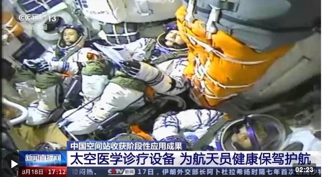 ​太空中也能“望闻问切”！中国空间站收获多项航天医学阶段性应用成果